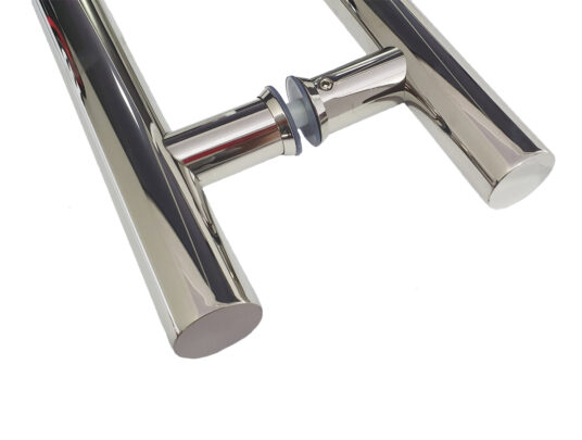 Puxador Porta Pivotante Portão Duplo Inox 304 120cm Redondo Puxador Porta Pivotante Portão Duplo Inox 304 120cm Redondo