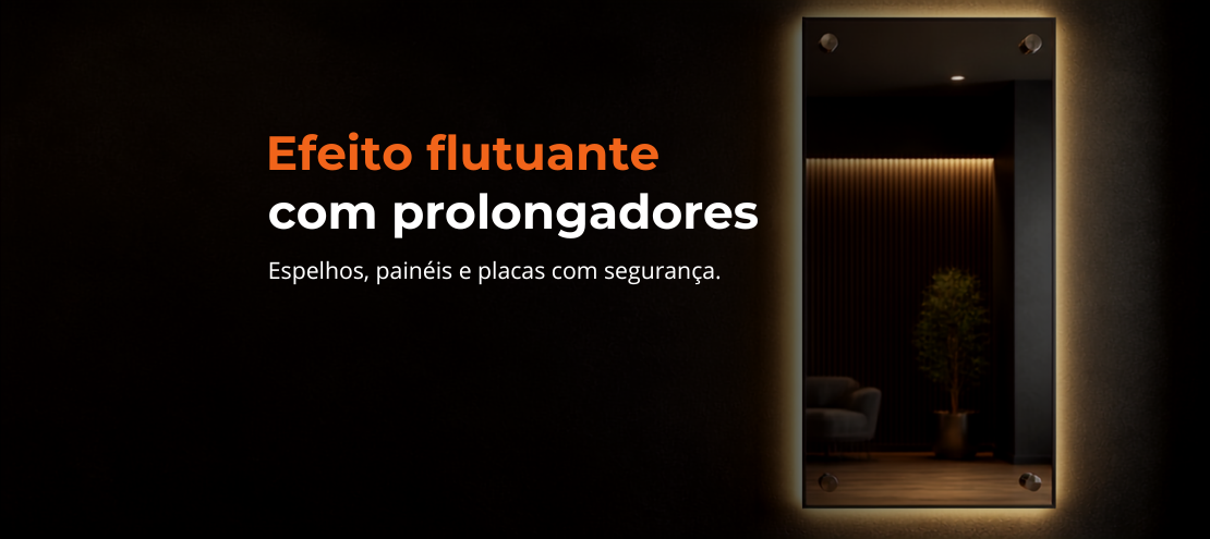 Efeito flutuante: prolongador em espelhos, painéis e placas de sinalização Efeito flutuante: prolongador em espelhos, painéis e placas de sinalização