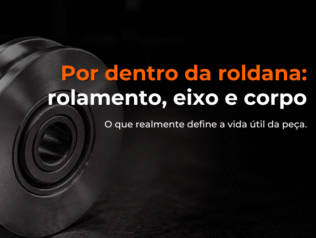 Por dentro da roldana: rolamento, eixo e corpo — o que realmente define a vida útil Por dentro da roldana: rolamento, eixo e corpo — o que realmente define a vida útil