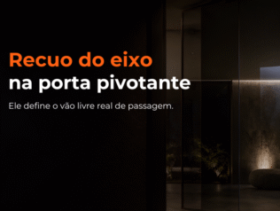 Recuo do eixo: o número que define como a sua porta pivotante abre Recuo do eixo: o número que define como a sua porta pivotante abre